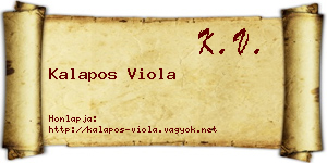 Kalapos Viola névjegykártya